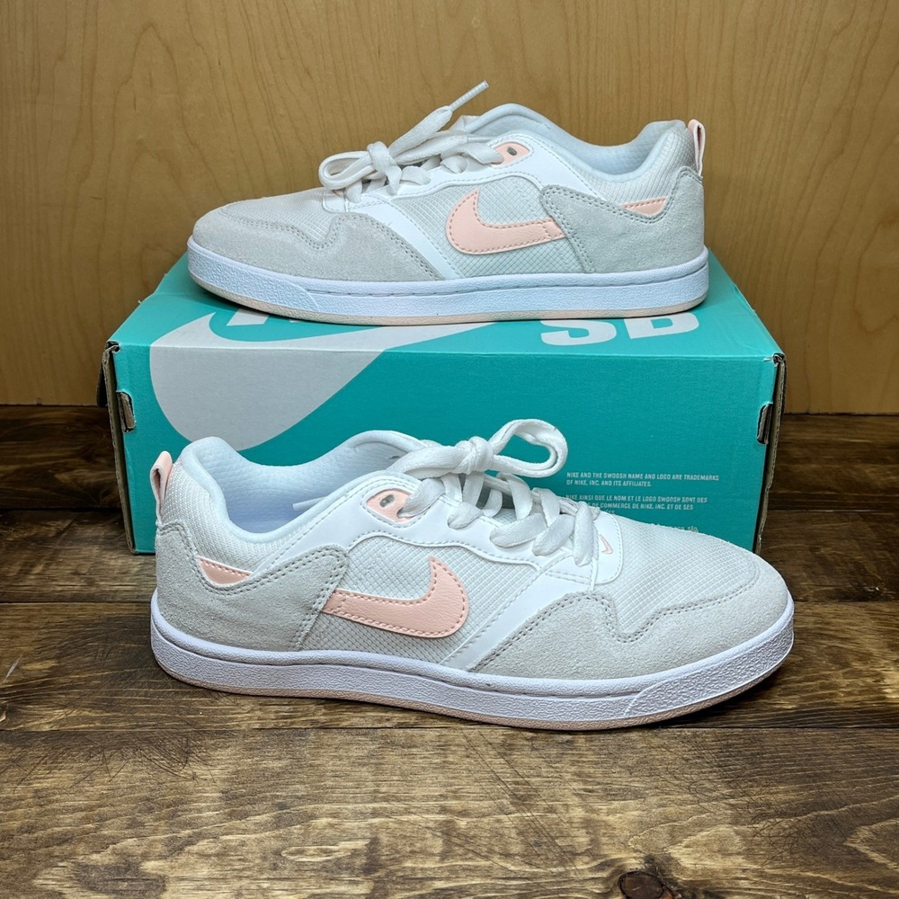 Nike SB Alleyoop GS Summit White Washed Coral CJ0883-101 Size 5.5Y Womens 7